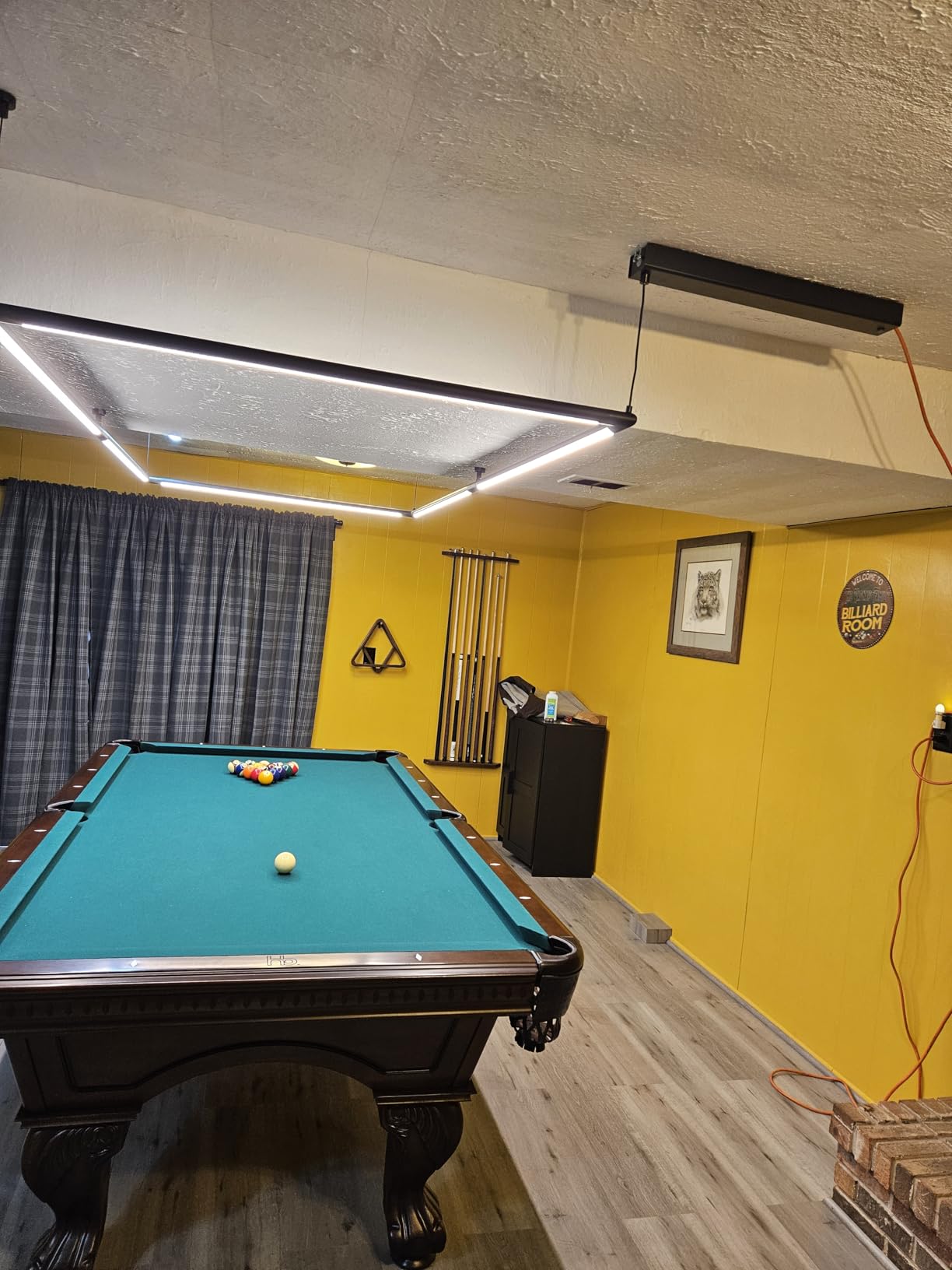 Solvita Professional LED Billiard & Pool Table Light, Non-Flickering & Evenly Distributed Lighting Source, Adjustable Height & 360° Rotatable Light Angle - Daylight 5000K (49.6 x 98.5 inch) customer photo 2