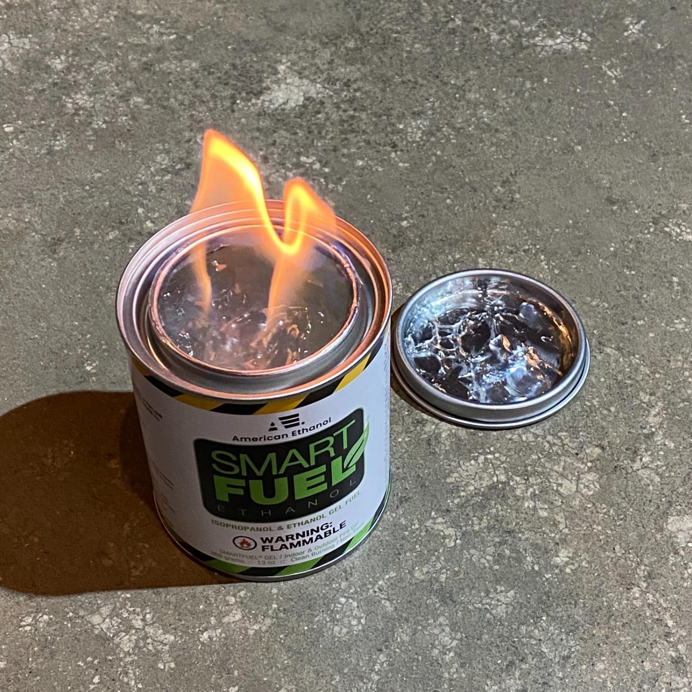 Smart Fuel Bioethanol Gel Fuel Cans - Clean-Burning Bio Ethanol Fireplace Fuel for Indoor & Outdoor Fire Pit, Fireplaces & Tabletop Fire Features - 3 Hour Burn Time - 6 Pack customer photo 1