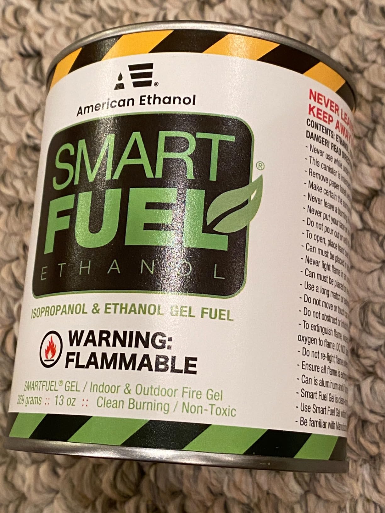 Smart Fuel Bioethanol Gel Fuel Cans - Clean-Burning Bio Ethanol Fireplace Fuel for Indoor & Outdoor Fire Pit, Fireplaces & Tabletop Fire Features - 3 Hour Burn Time - 6 Pack customer photo 2