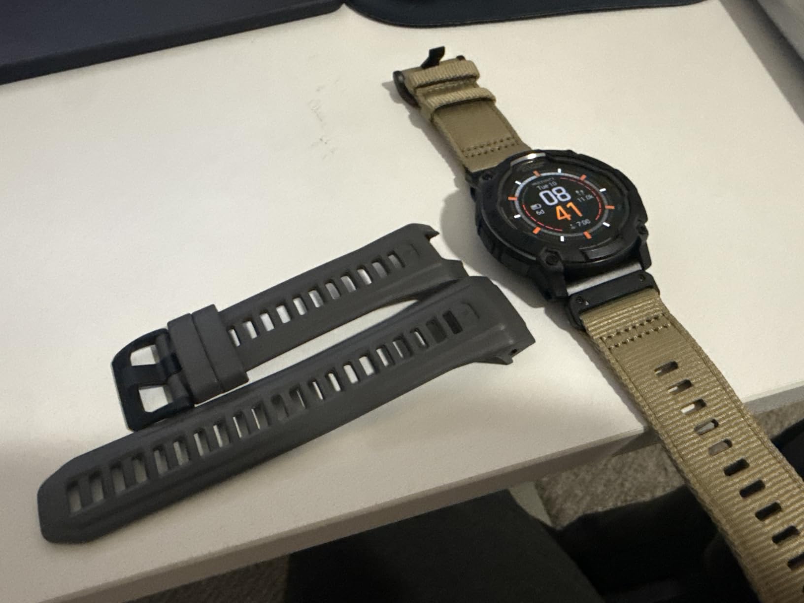 Rugged Nylon Watch Bands for Garmin Fenix 8 51mm / Enduro/Instinct 2X / epix Pro 51mm, Adjustable Sports Wrist Strap with Stainless Steel Clasp for Fenix 7X / 6X /5X, Instinct 3 50mm customer photo 2