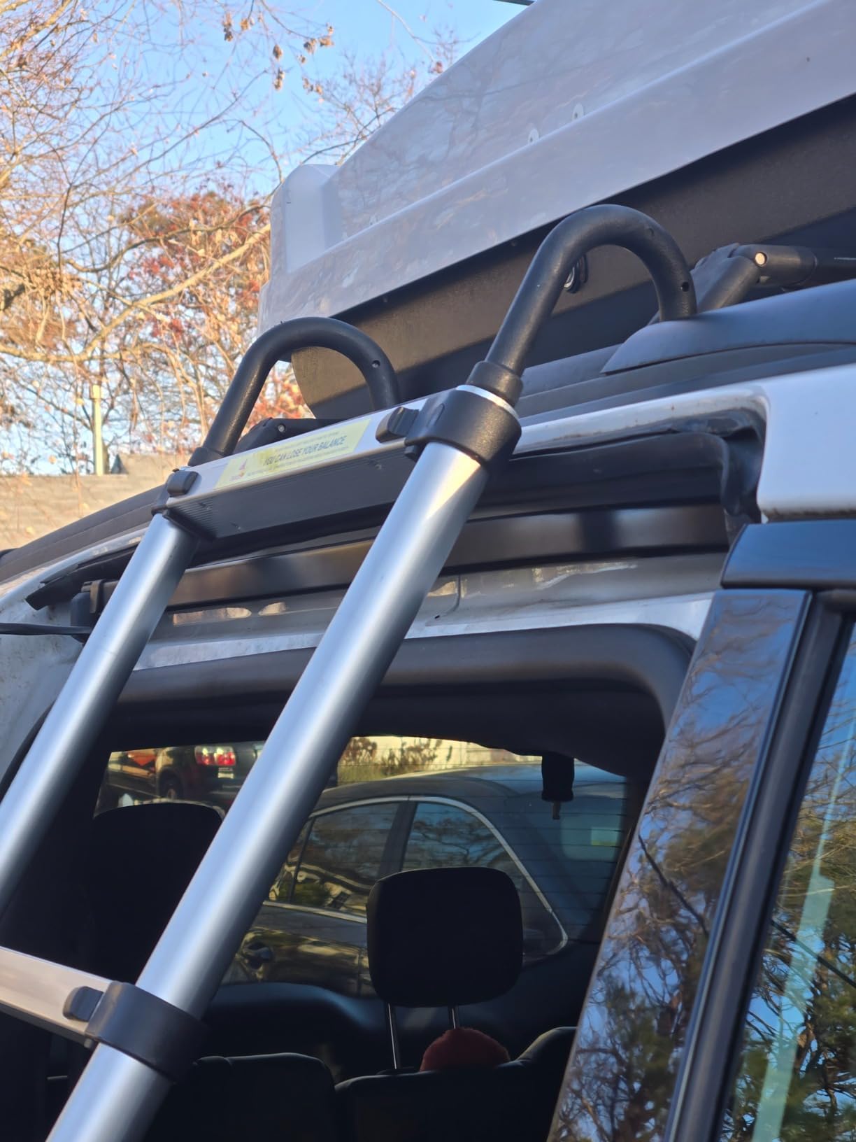 10.5ft Telescoping Ladder, Multi-Purpose Collapsible Ladder with Hook, Aluminum Extension Ladders for Home, Folding Telescoping Ladder for RV, Attic, Daily Use at Home, 330 lbs customer photo 1