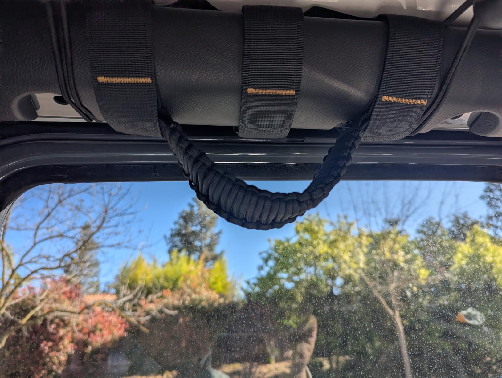 Jeep Roll Bar Grab Handles, 4 Pack Paracord Jeep Handles Grab for Wrangler JK YJ TJ JL & Gladiator JT 2021-2026 Models customer photo 1