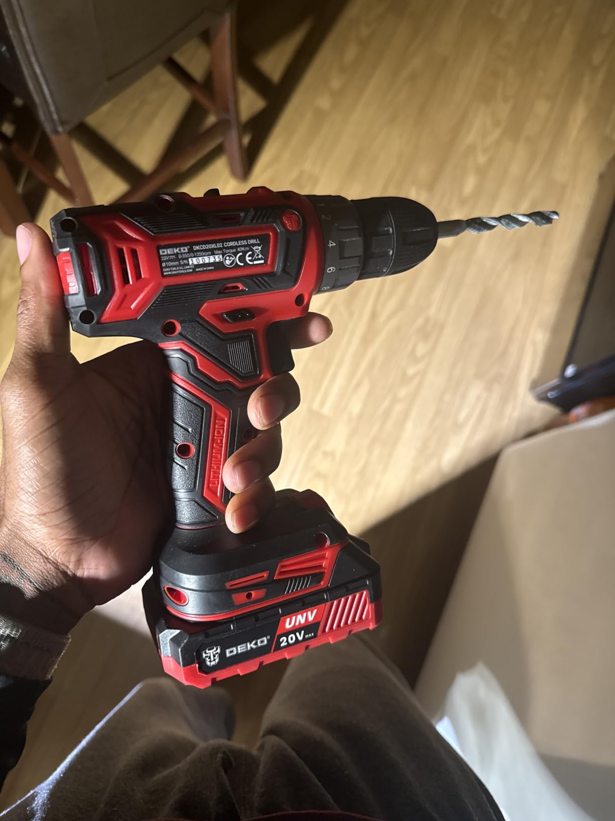 Power Drill Cordless: DEKOPRO Cordless Drill 20V Electric Power Drills Set Tool Drills Cord-less Set with Battery and Charger customer photo 2