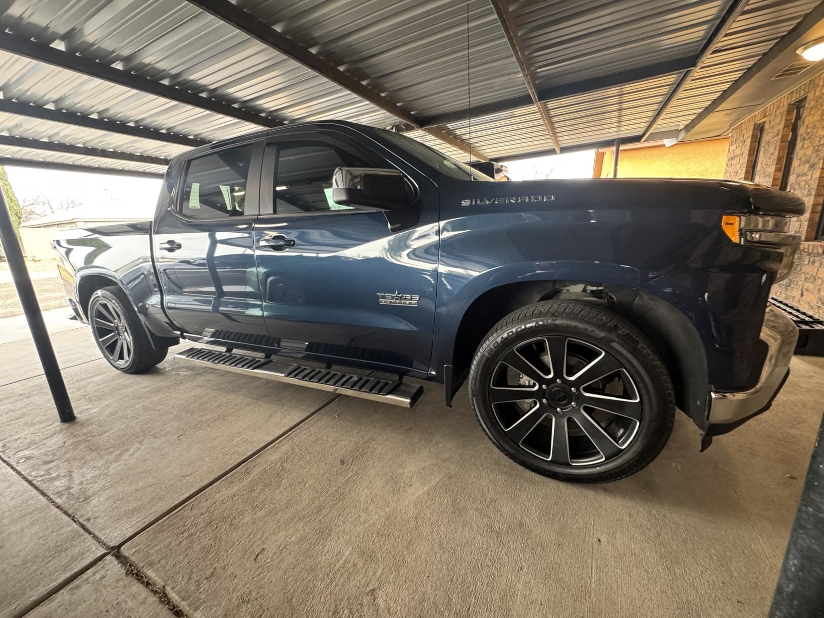 AUTOSAVER88 Running Boards Side Steps Compatible with 2019-2026 Chevy Silverado/GMC Sierra 1500, 2020-2026 Silverado/Sierra 2500HD 3500HD Crew Cab Aluminum Nerf Bars (Excl. 2019 1500 LD) customer photo 1