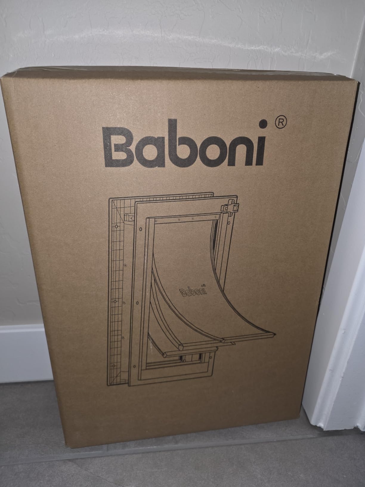 Baboni 3-Flaps Pet Door for Interior and Exterior Doors, Steel Frame and Telescoping Tunnel, Strong and Durable Dog Door (Pets Up to 100 Lb) -Large customer photo 1