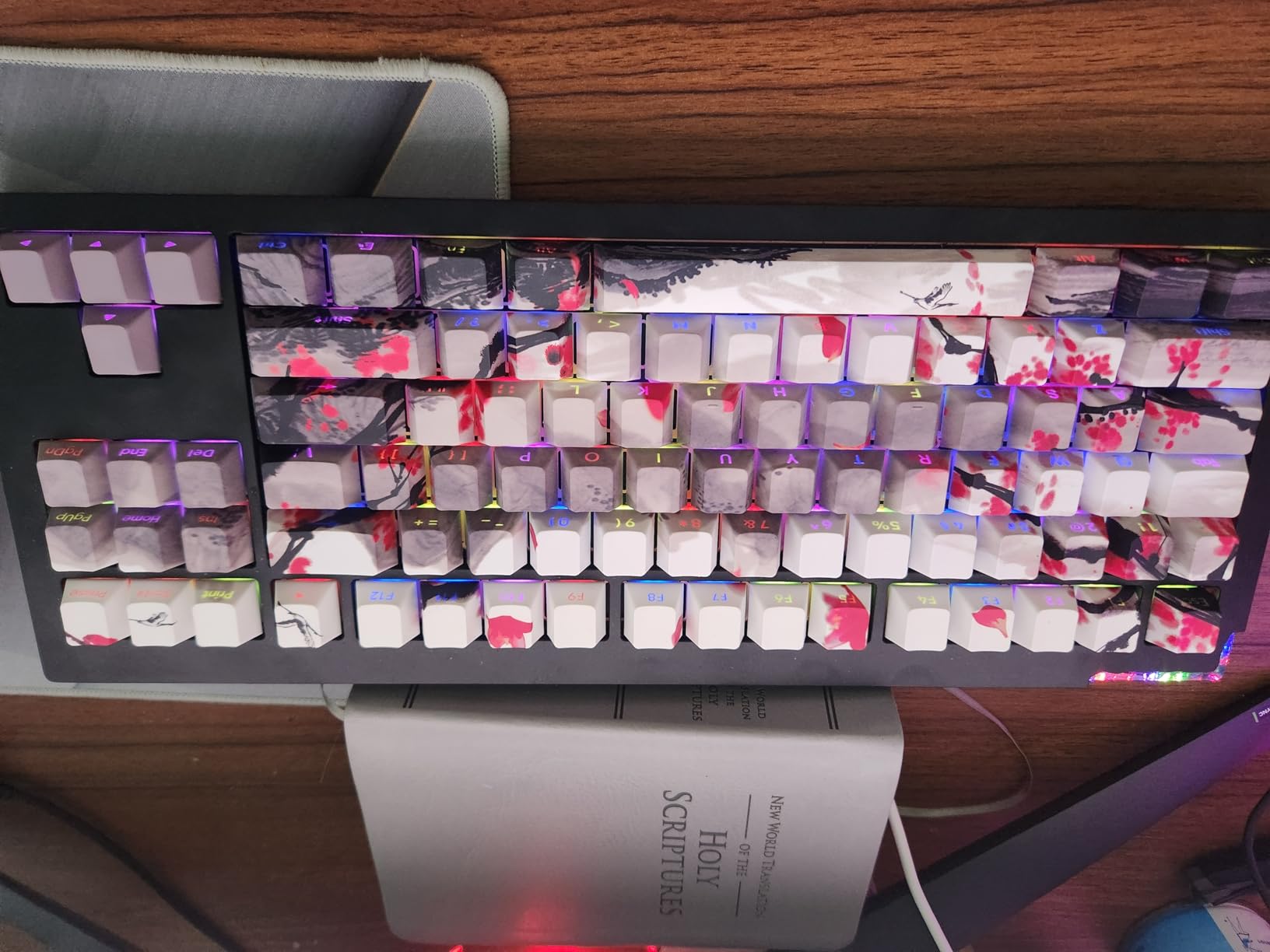 Tsungup PBT Keycaps - Side Print Keycap Set,135 Keys Double Shot Shine Through Landscape Painting Custom Keycaps,Cherry Profile Keyboard Key caps for Cherry MX Switches Mechanical Keyboards customer photo 2