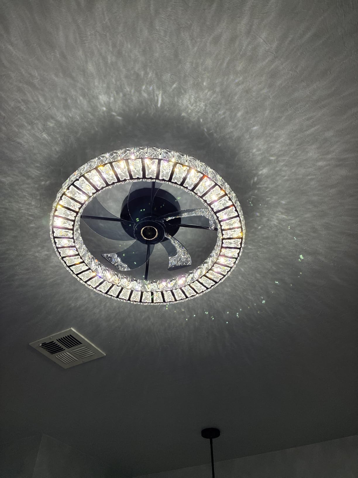 Flush Mount Ceiling Fan with Light, 22
