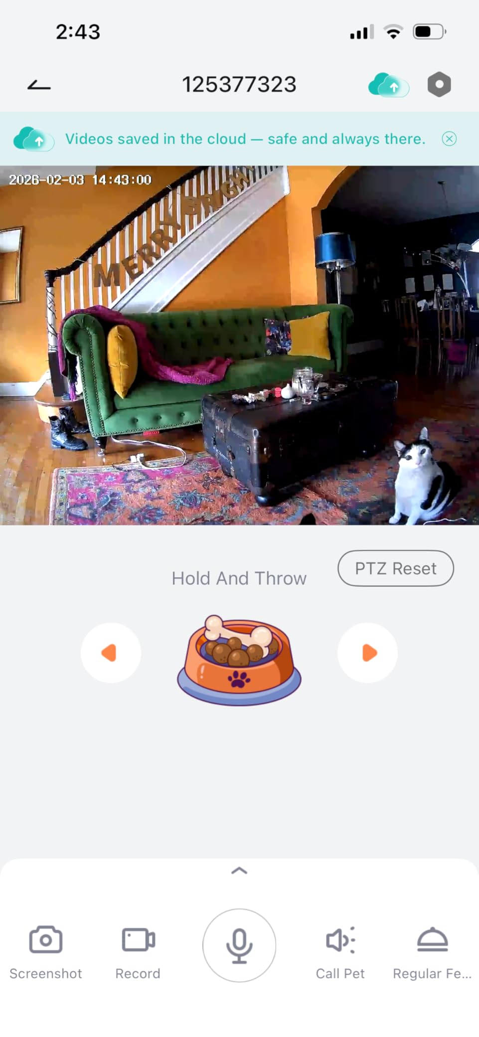 TKENPRO 2K Pet Camera Treat Dispenser, 360°View Dog Camera with Phone App, 5G&2.4G WiFi 2-Way Talk Pet Cam Indoor for Cats Remote Treat Tossing, Motion Alerts, Auto Tracking customer photo 1