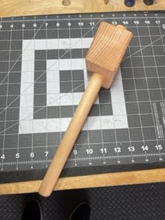 GREBSTK Beech Wood Mallet - Woodworking Hammer & Ice Crusher for Cocktails, Perfect for Chisels, DIY, Bar Tool, Polished Solid Hardwood, 12 Inch customer photo 2