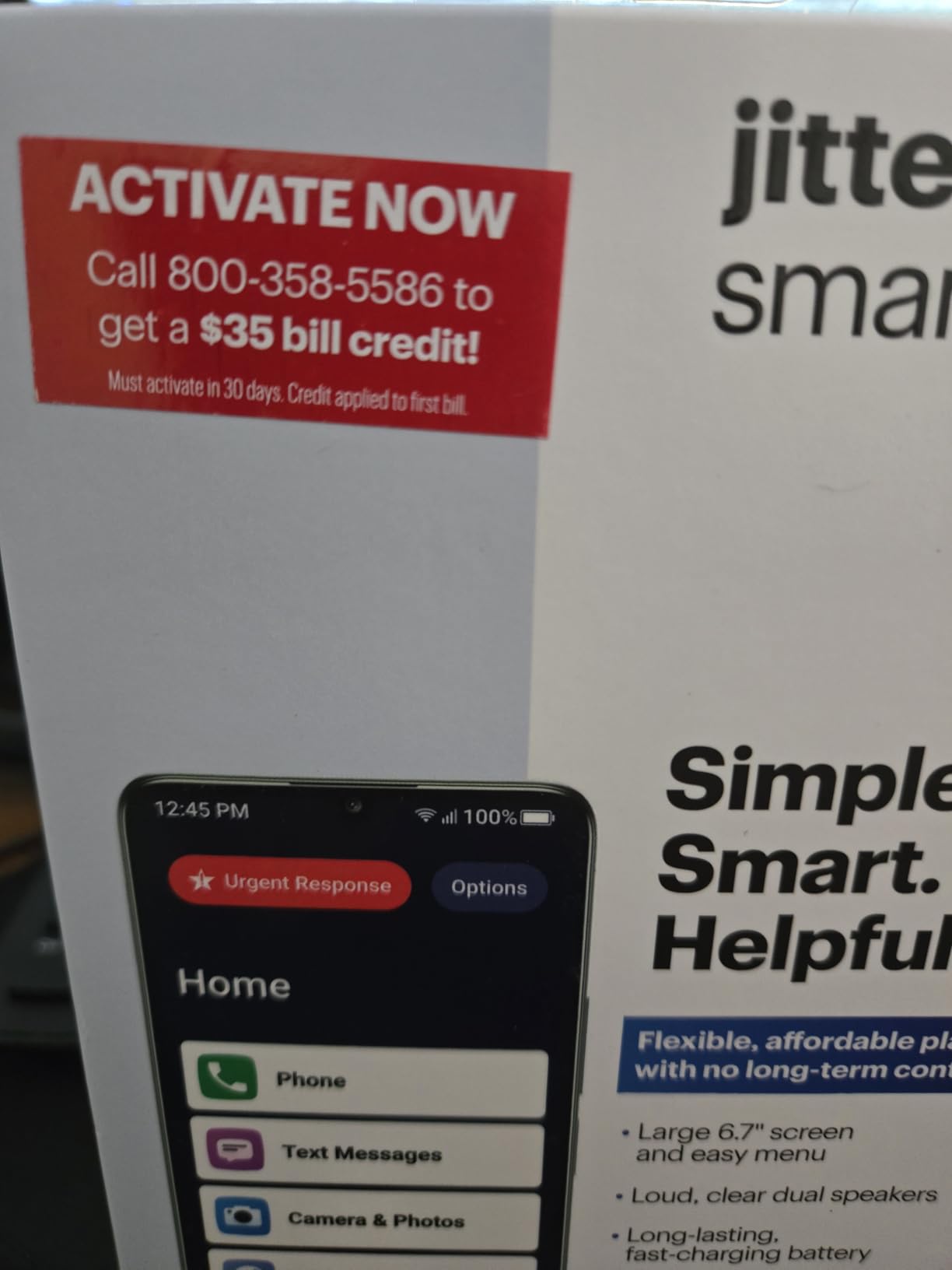 LIVELY Jitterbug Smart4 Smartphone for Seniors - Cell Phone for Seniors - Not Compatible with Other Wireless Carriers - No SIM Needed - Must Be Activated Phone Plan customer photo 2