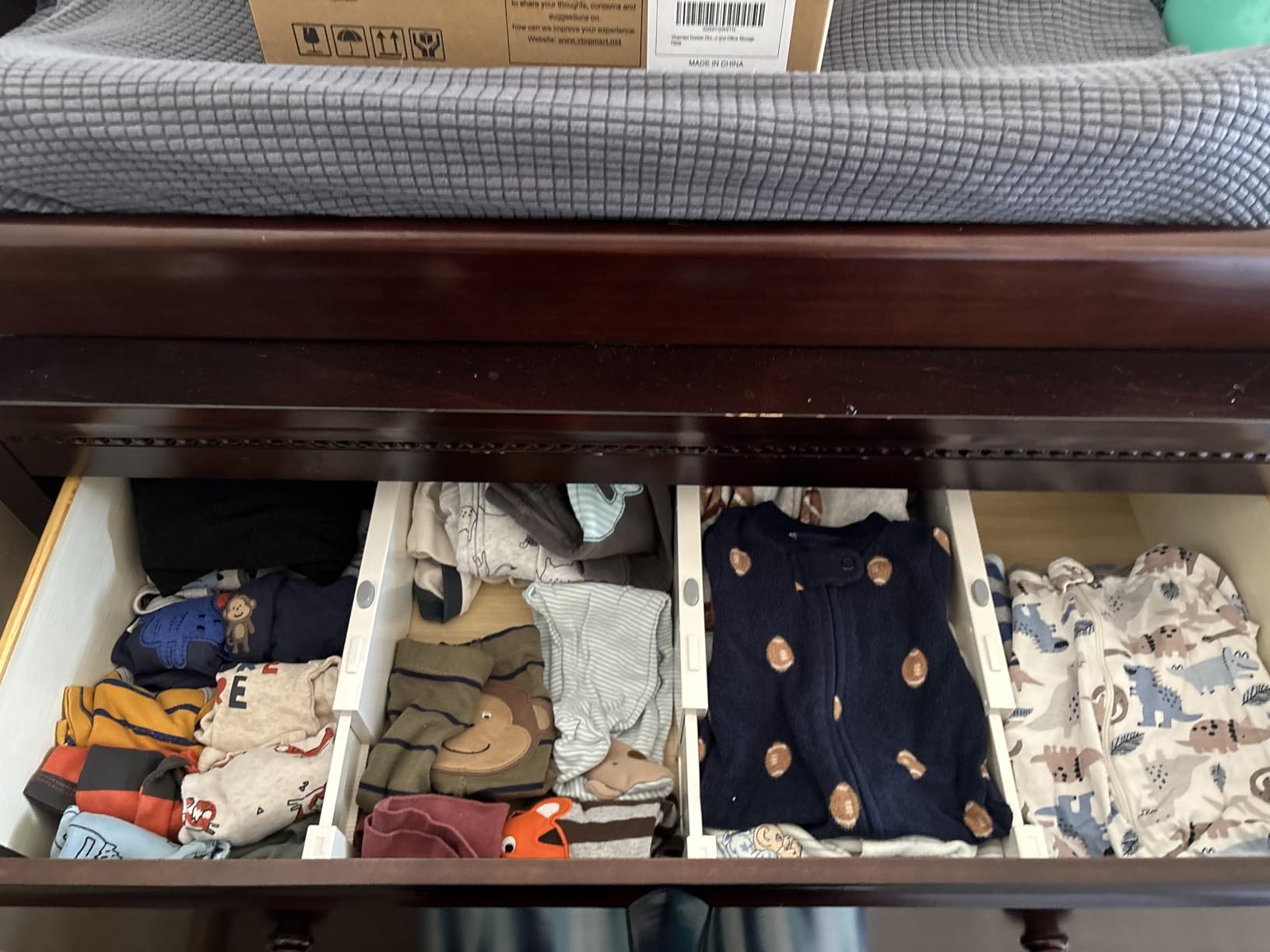 Vtopmart Drawer Dividers for Clothes 8 Pack, Adjustable 4