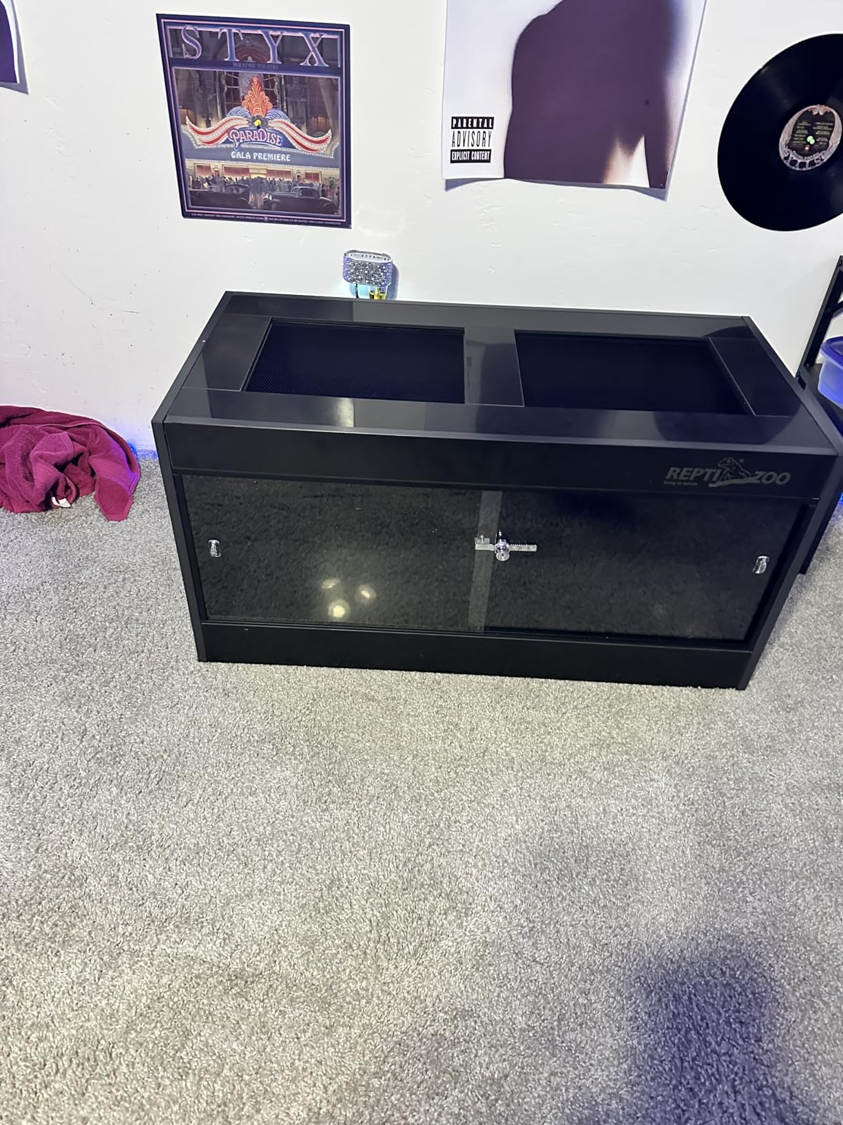 REPTI ZOO 50 Gallon PVC Reptile Enclosure, 36x18x18 inch Reptile Tank for Ball Python Bearded Dragon Snake Gecko, Reptile Terrarium Lounge Habitat with Glass Sliding Door & Top Screen Ventilation customer photo 1