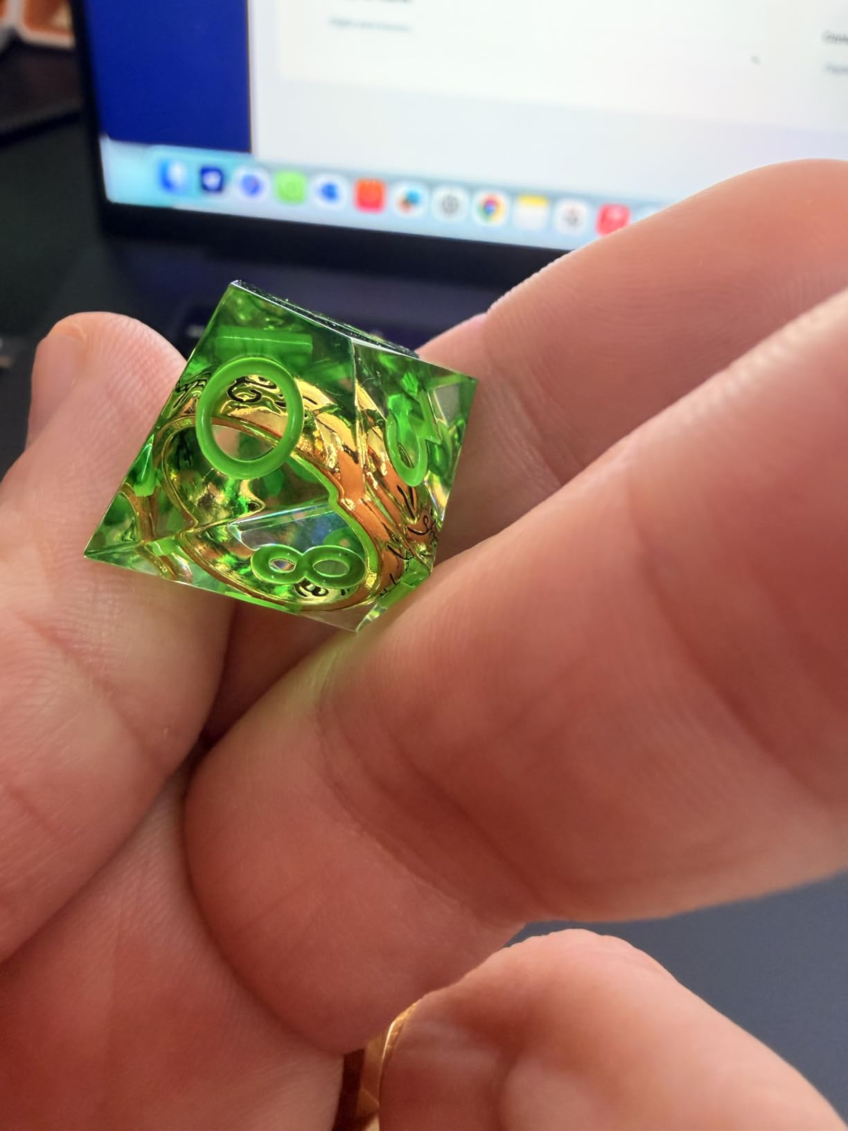Liquid Core DND Dice, Dragon Eye Dice Set D and D Sharp Edge Resin Dungeons and Dragons Dice Polyhedral Beholder's Ttrpg Die Role Playing RPG D and D Dice (Red) customer photo 2