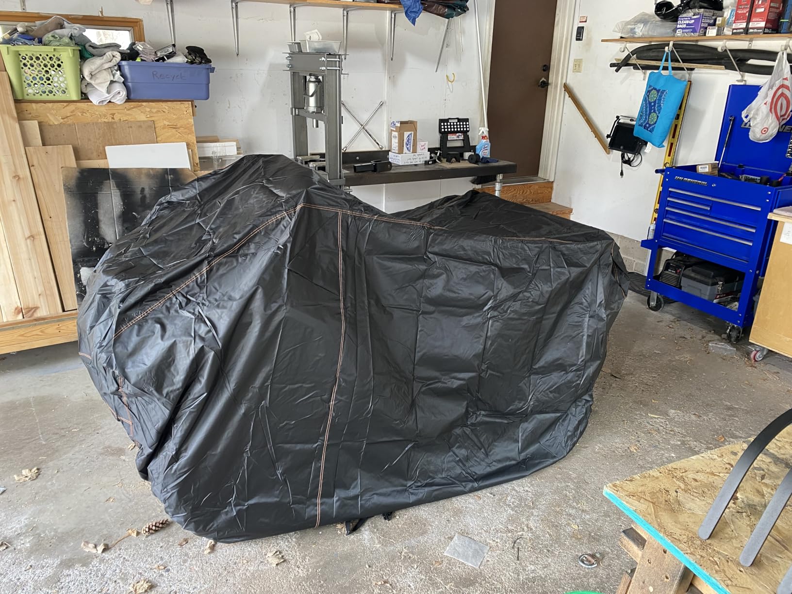 QYMOTO ATV Cover,420D Large ATV Cover XXL 2-UP,4 Wheeler Quad Durable Waterproof Outdoor Full Protection Windproof for CFMOTO Cforce 600 1000 Tour,Polaris Sportsman 570,Can am Outlander 570 850 customer photo 1