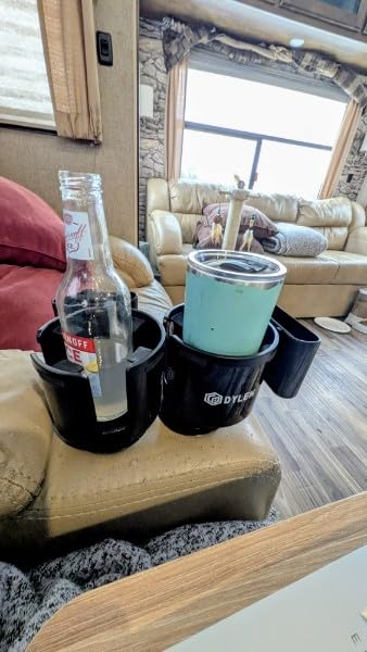 DYLEN Car Cup Holder Expander, Cup Holder Extender Adapter for Car with Expandable Base, Fits Yeti 20/26/30/46oz, Hydroflask 32/40oz, Large Water Bottles in 2.8