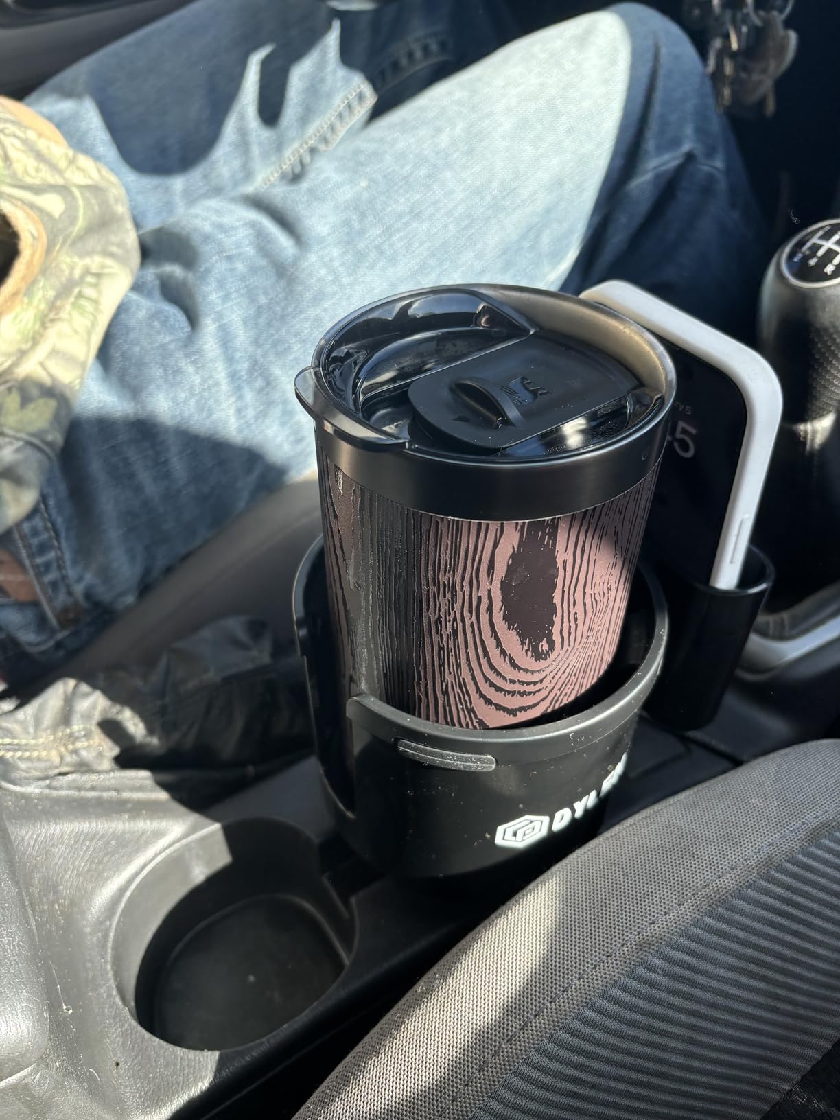 DYLEN Car Cup Holder Expander, Cup Holder Extender Adapter for Car with Expandable Base, Fits Yeti 20/26/30/46oz, Hydroflask 32/40oz, Large Water Bottles in 2.8