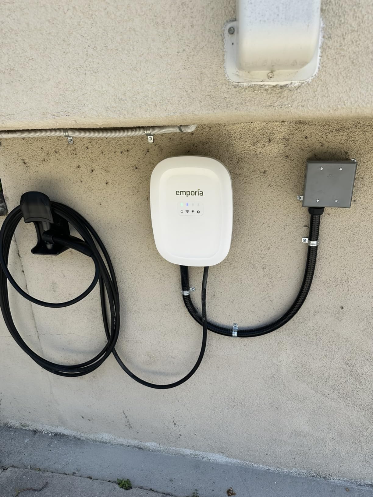 EMPORIA Level 2 EV Charger - NEMA 14-50 EVSE w/NACS, Compatible with Tesla - 48 amp EV Charger Level 2, 240v Electric Vehicle Charging Station, UL/Energy Star, 25ft Cable, White customer photo 2
