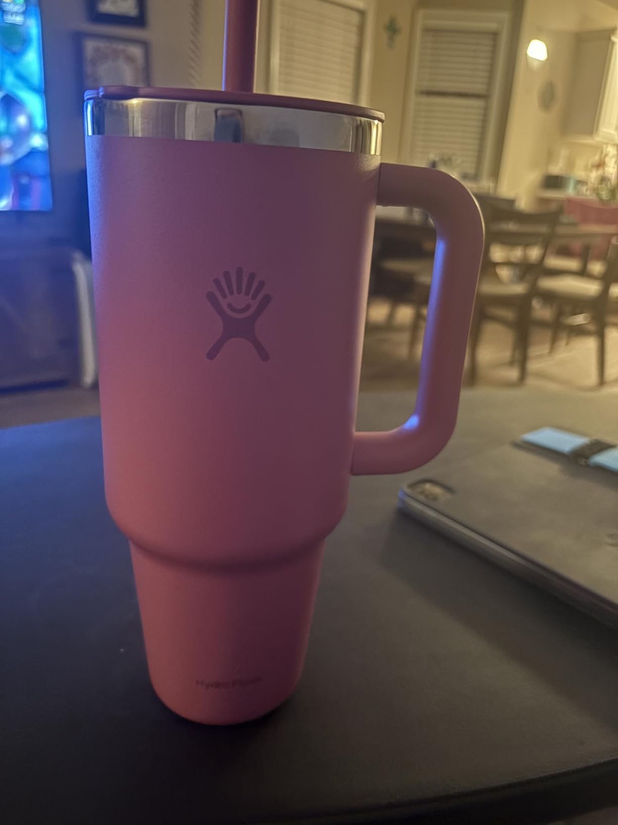 Hydro Flask Travel Tumbler with Handle, Lid and Straw - 40 Oz Ivory customer photo 1