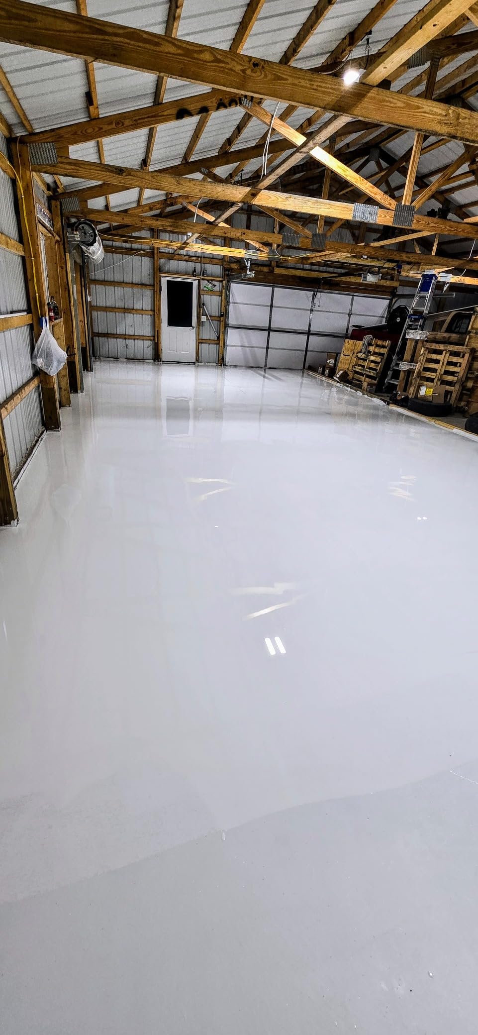 BP Resins: Single Shot |100% Solids Epoxy Resin Kit (3 Gallons) Solvent-Less, Two Component Gloss Coat Finish- Low VOC! Industrial Use, Garages, Floors & More! (White) + Free Mixer! customer photo 1