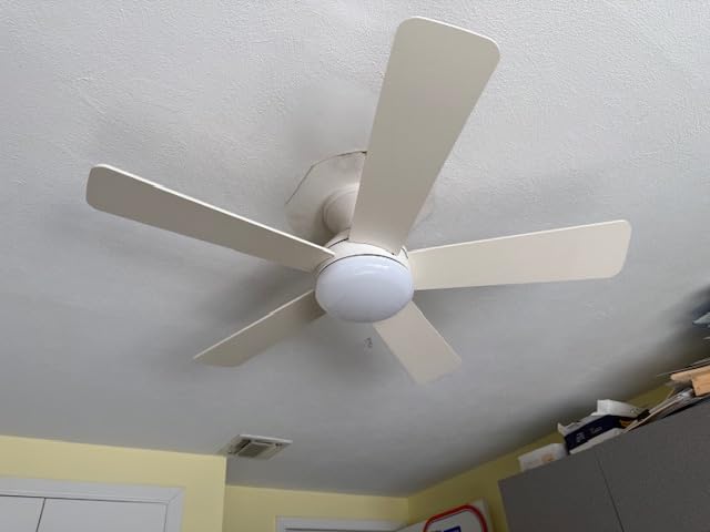 addlon 42 Inch Black Low Profile Ceiling Fans with Lights and Remote | Flush mount, 3-color dimmable light, quiet reversible DC motor, easy install, memory, timer, bedroom, covered outdoor areas customer photo 2