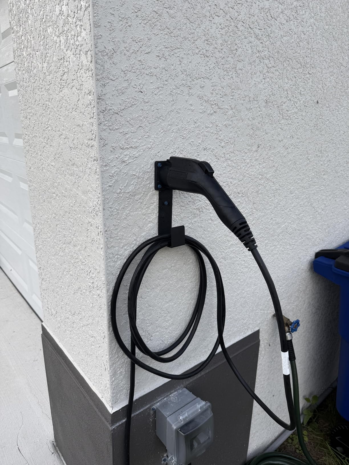 EV Charger Holder-J1772 Connector, Nozzle Holster Dock and J-Hook Combination, EV Cable Holder Wall-Mount Electric Vehicle Charger customer photo 1