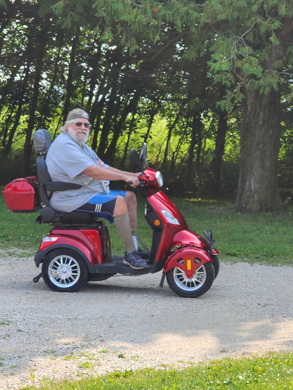 Mobility Scooters for Seniors & Adults 500lbs Capacity - 800W All Terrain Electric Powered Mobility Cart - Heavy Duty Mobility Scooter for Elderly w/Charger Remote Keys (Black) customer photo 1