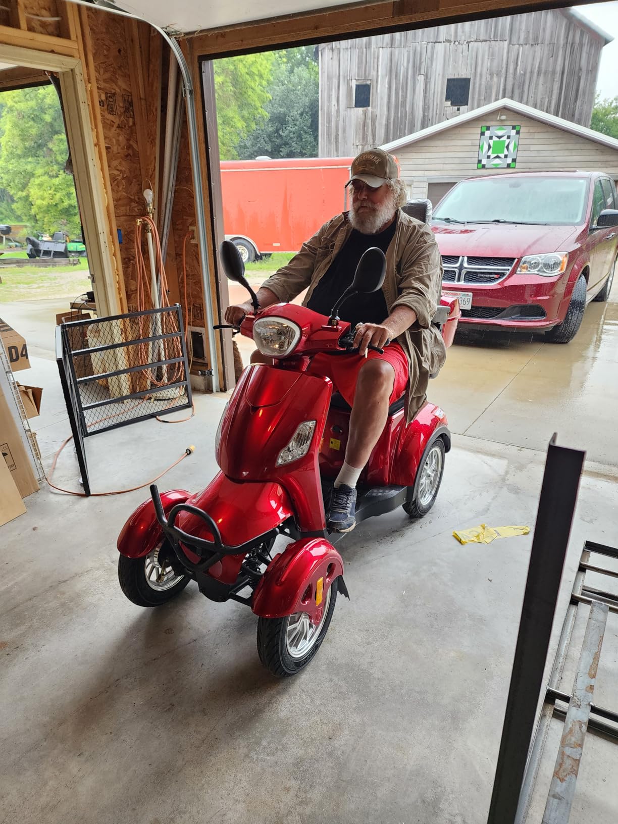 Mobility Scooters for Seniors & Adults 500lbs Capacity - 800W All Terrain Electric Powered Mobility Cart - Heavy Duty Mobility Scooter for Elderly w/Charger Remote Keys (Black) customer photo 2