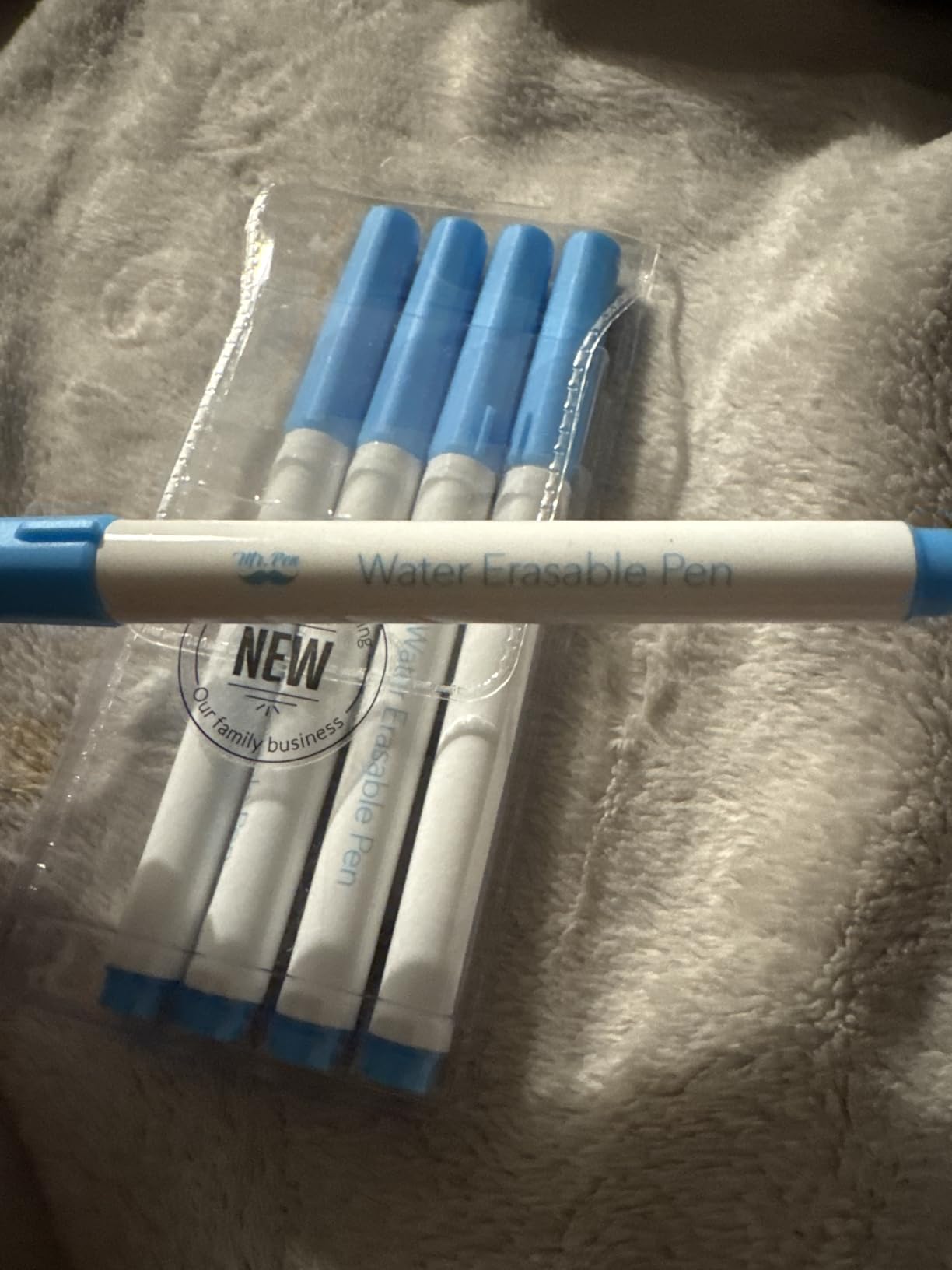 Mr. Pen- Fabric Markers for Sewing, 5 Pack, Blue, Erasable, Water Soluble Fabric Marker, Fabric Pens for Sewing Erasable, Washable Fabric Marker, Water Soluble Pen, Fabric Marking Pens for Sewing customer photo 1