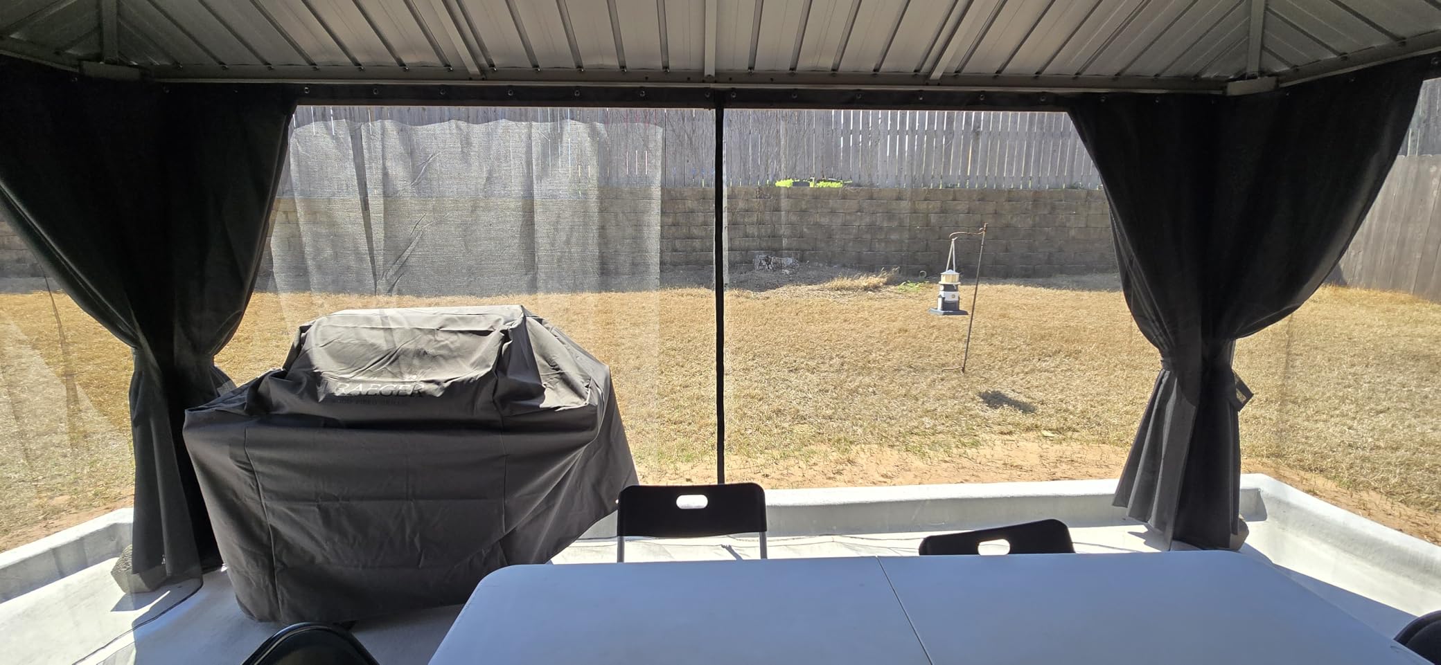 PURPLE LEAF 12' X 16' Hardtop Aluminum Gazebo with Netting and Curtains Heavy Duty Permanent Gazebo with Double Metal Roof for Patio Deck Lawn Garden All Weather Outdoor Pavilion Gazebos, Light Grey customer photo 1