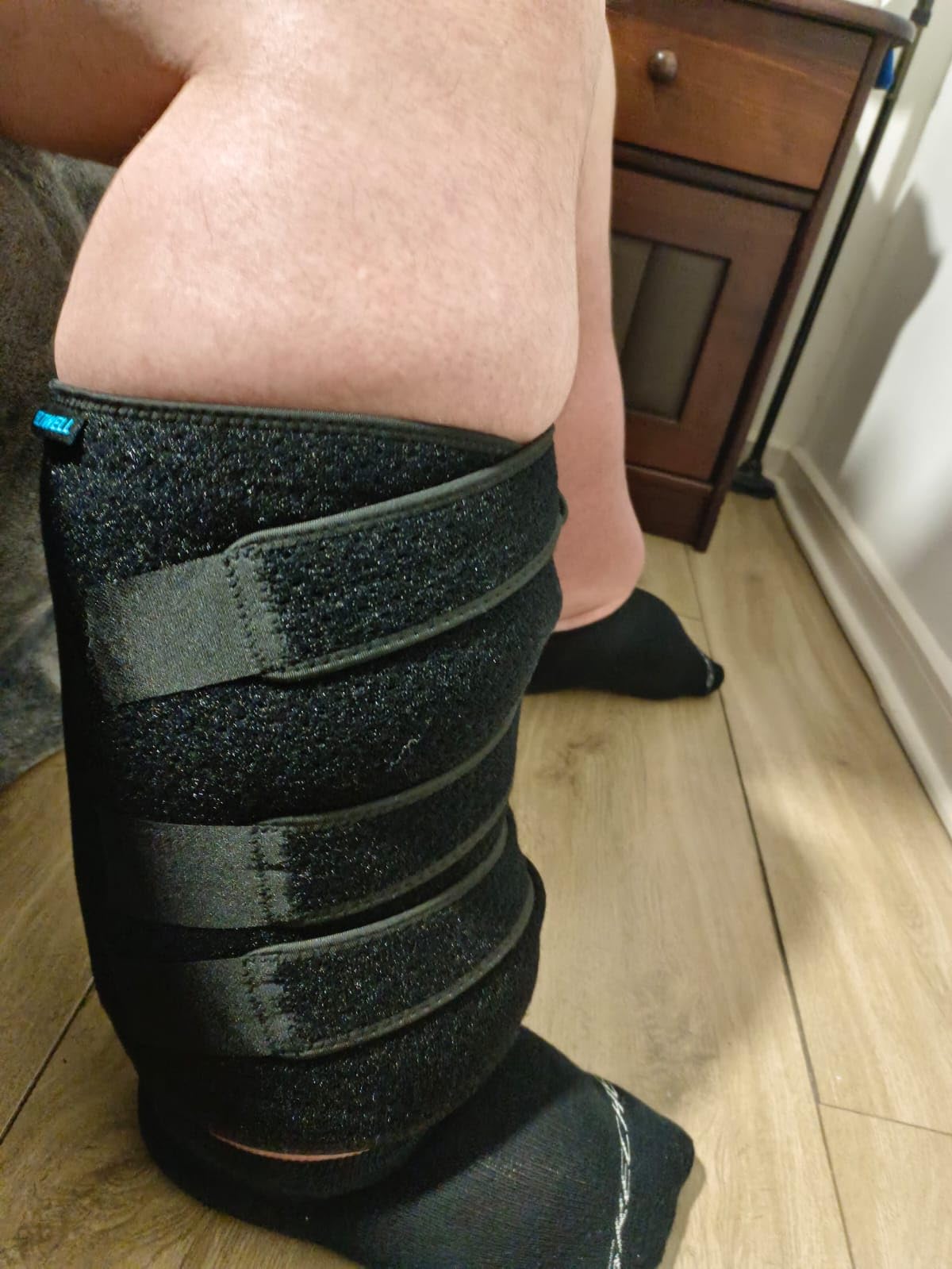 Beltwell Lymphedema Compression Calf Wrap - Adjustable Calf Brace Sleeve for Men & Women, Swelling, Edema, Varicose Veins & Circulation Support customer photo 2