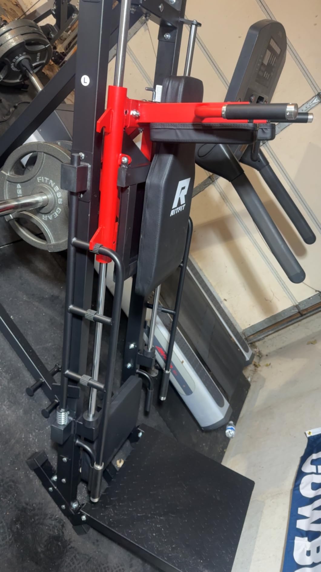 RitFit Leg Press Hack Squat Machine with Linear Bearing, 1200LB Capacity | Alloy Steel Frame with 5+3 Adjustable Angles, Diamond Footplate, Weight Storage and 1200LB Capacity for Home Gym customer photo 2
