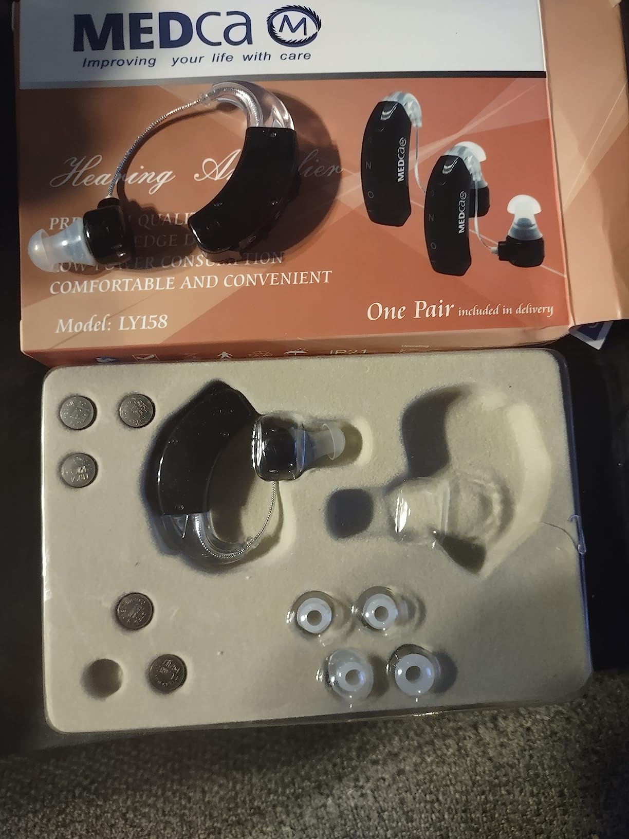 Behind the Ear Sound Amplifier - BTE Hearing Ear Amplification Device and Digital Sound Enhancer PSAD for the Hard of Hearing, Noise Reducing Feature, Gold customer photo 2