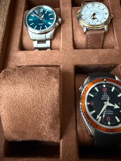 ROTHWELL Luxury Watch Box for 12 Watches - PU Leather Watch Box with Real Glass Lid - Slide out Accessory Drawer with Multiple Compartments (Carbon) customer photo 1