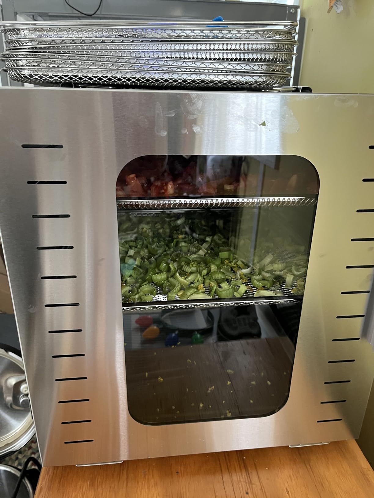 Commercial Large 12 Trays Food Dehydrator, Usable Area up to 22.67ft², 1200W Full Stainless Steel Dryer Machine, up to 190℉ Temperature, for Meat, Fruit, Veggies, Beef, Herbs, Pet Foods customer photo 2