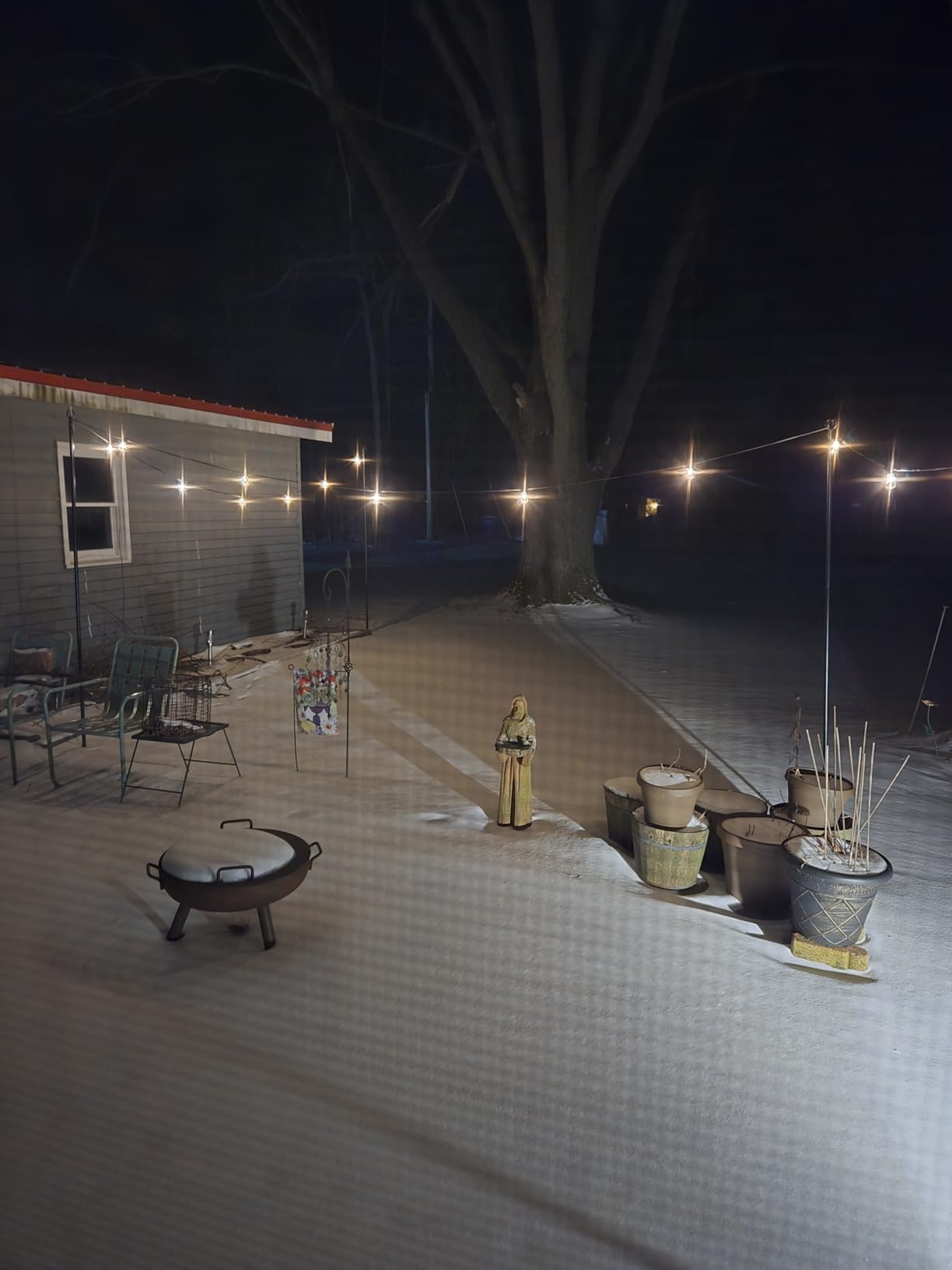 addlon 100FT LED Outdoor String Lights with Remote Waterproof Patio Lights with Shatterproof ST38 Replaceable Bulbs, Dimmable Outside Hanging Light Connectable for Porch, Backyard customer photo 1