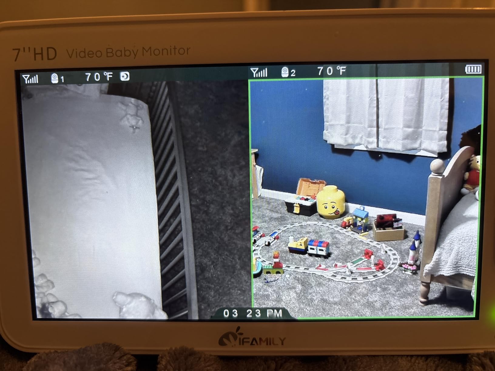 iFamily Baby Monitor - Large 5 inch Screen with 30Hrs Battery Life - Remote Pan-Tilt-Zoom, No WiFi customer photo 2