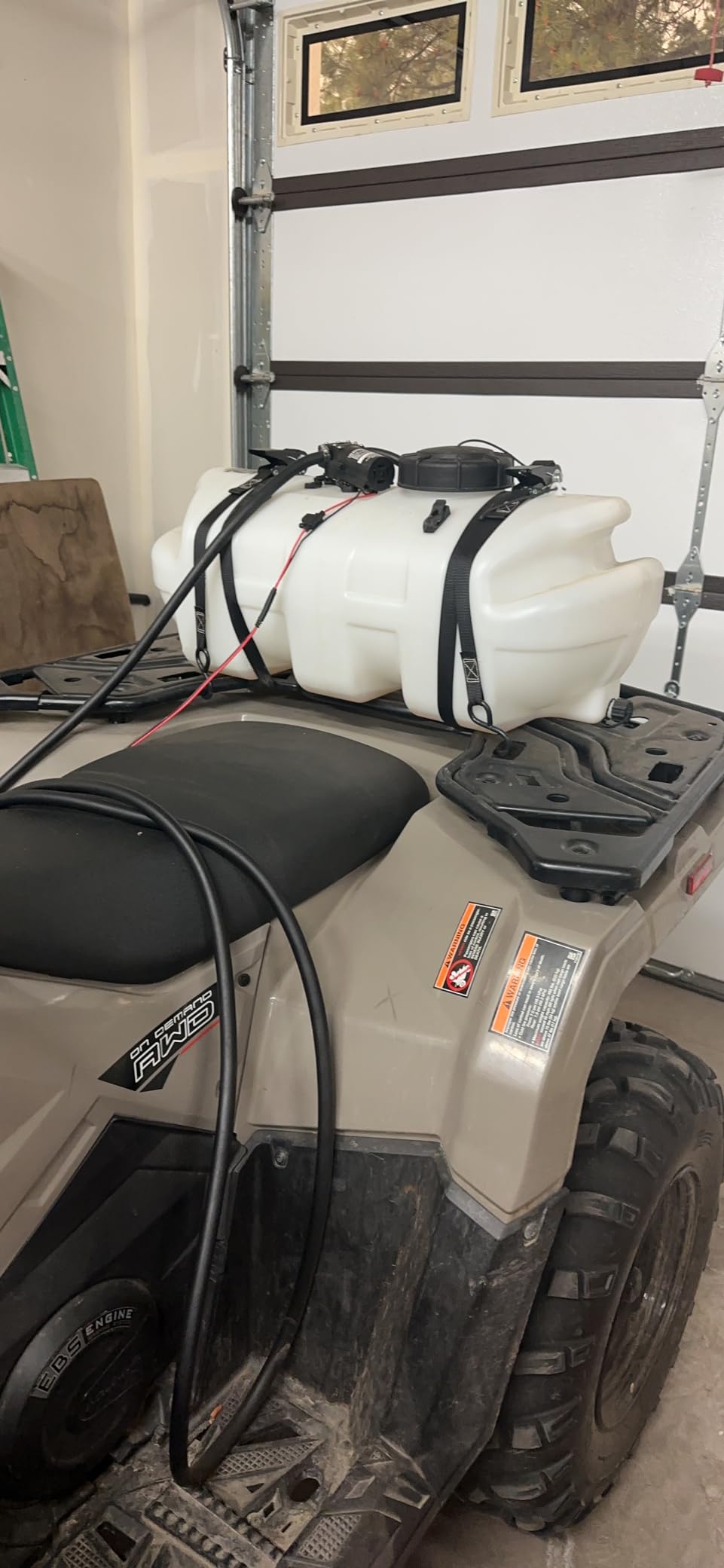 Chapin 97084 Tank Sprayer, 8‑Gallon, Multipurpose, ATV, UTV, Chemical‑Resistant Poly Tank, 12V Hookup, 1 GPM Diaphragm Pump, Adjustable Nozzle & 15‑Ft Hose for Fertilizer, Weed & Pest customer photo 2