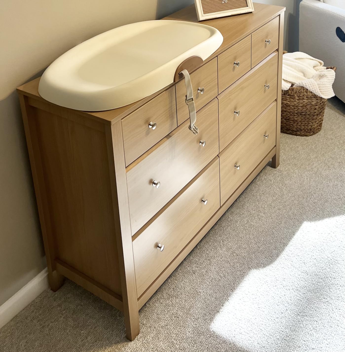 Storkcraft Horizon 3 Drawer Chest with Removable Changing Topper (Driftwood) - GREENGUARD Gold Certified Nursery Dresser, Kids' Storage Chest with Organizer customer photo 2