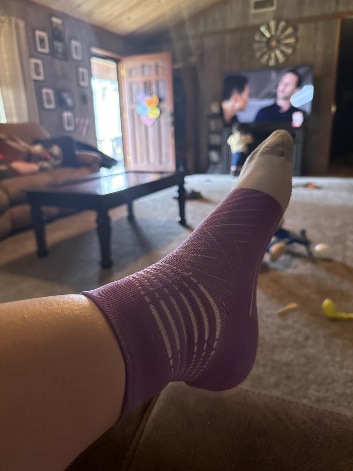 IRAMY Compression Ankle Support Socks Women - Coolmax Wicking, Cushioned Athletic, Plantar Fasciitis Relief 2/3/6 Pairs customer photo 1