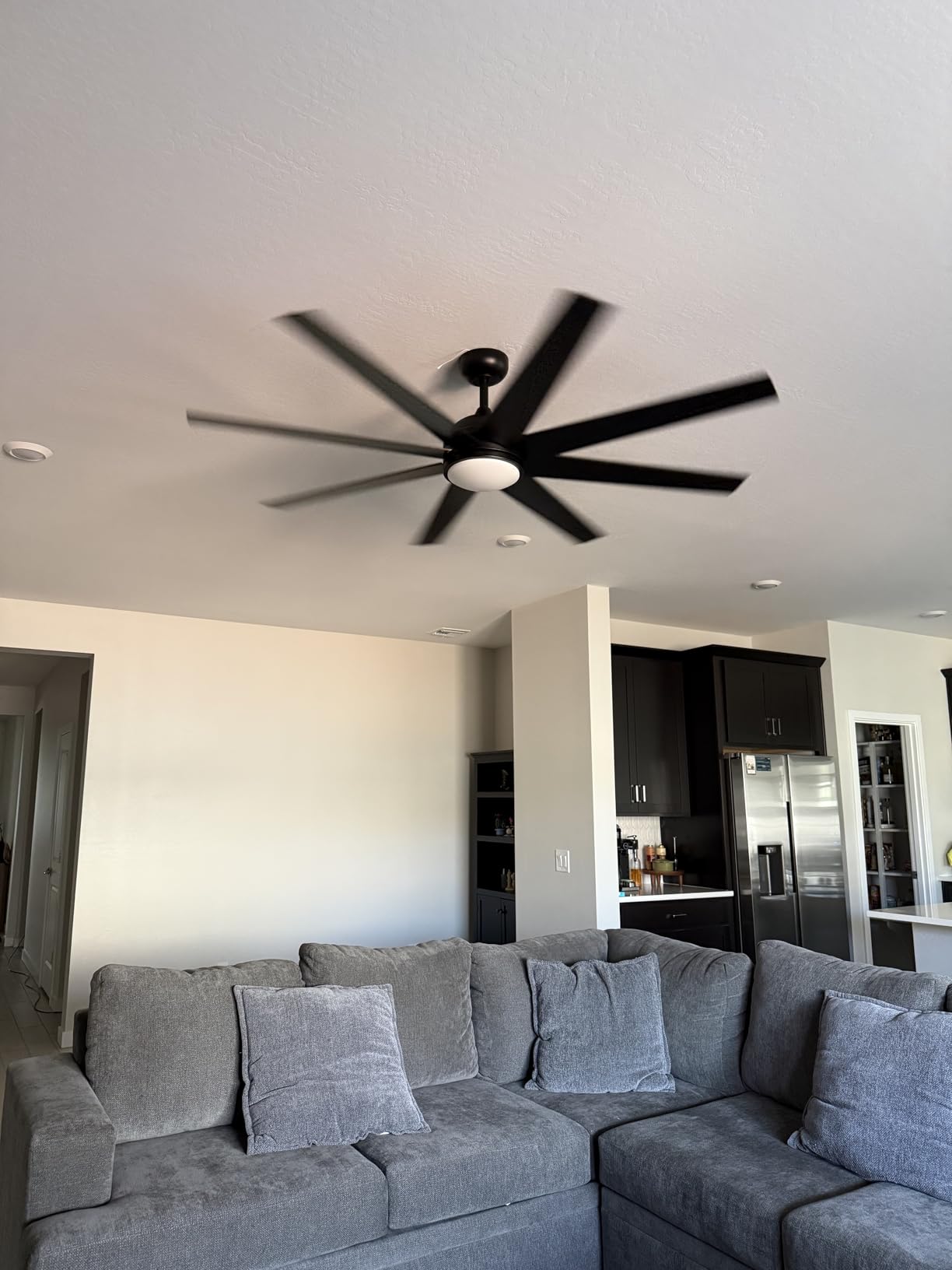 Fanbulous 65 Inch Black Ceiling Fans with 3CCT Lights and Remote customer photo 2