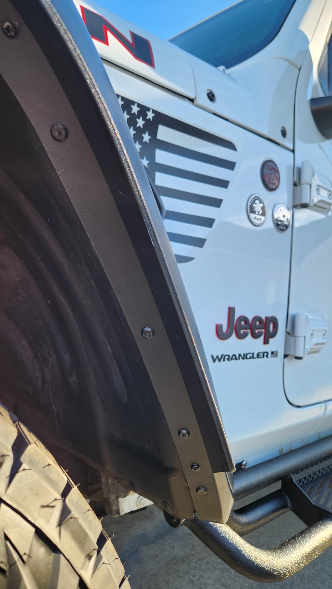 Front & Rear Fender Flares Compatible with 2020-2024 Jeep Wrangler Gladiator JT Mojave & Rubicon, Off-Road Wheel Flares Liner 4 PCS customer photo 1