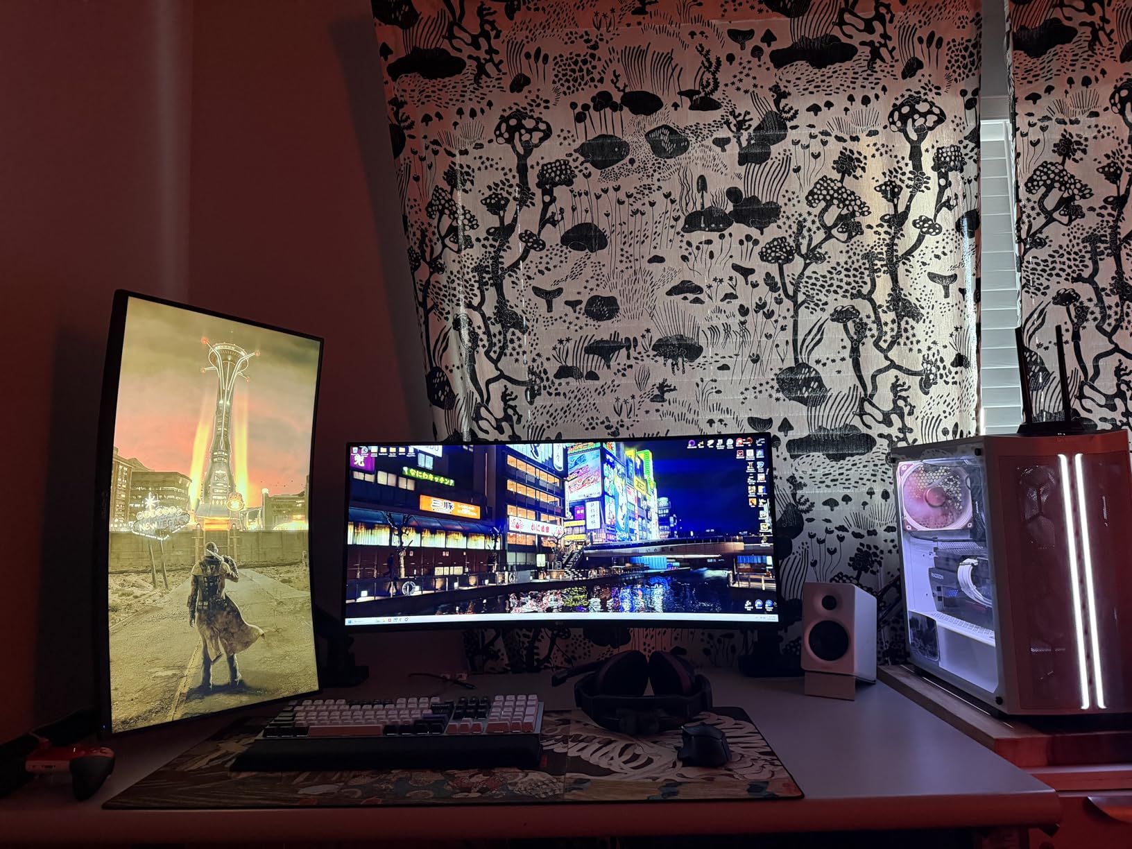 ARES WING Ultrawide Monitor Desk Arm for 17 to 49 Inch Screen, Holds 44 Lbs | Pro Gas Spring, Full Range of Motion, for 75/100 Vesa Mount, for Samsung, LG Curved/Flat Monitor, with C Clamp, Grommet Base customer photo 1