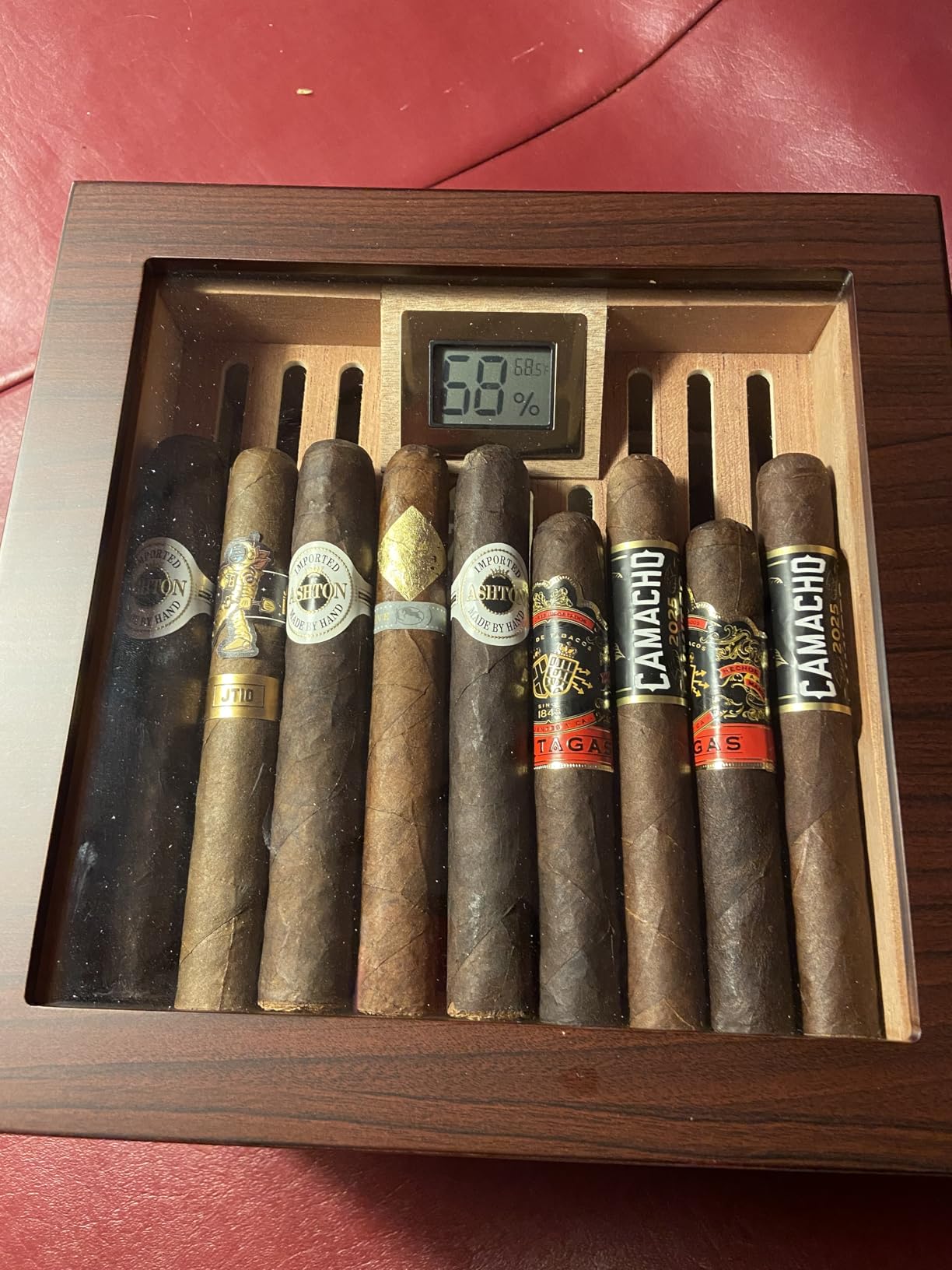 Flauno Cigar Humidor with Air Circulation System, Hold 40 Rubustos, Thicker Spanish Cedar, Accurate Digital Hygrometer, Drawer, Humidifier, Divider, Lock, Gift for Cigar Lovers customer photo 1