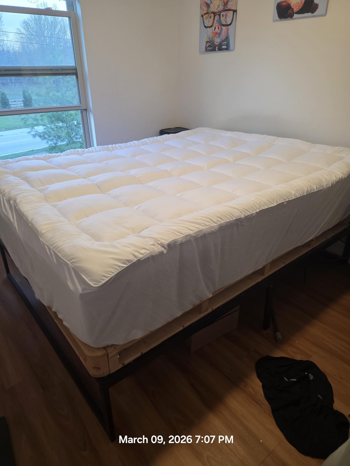 Dual Layer 4 Inch Memory Foam Mattress Topper Queen - 2 Inch Gel Memory Foam and 2 Inch Pillow Top Mattress Pad customer photo 2