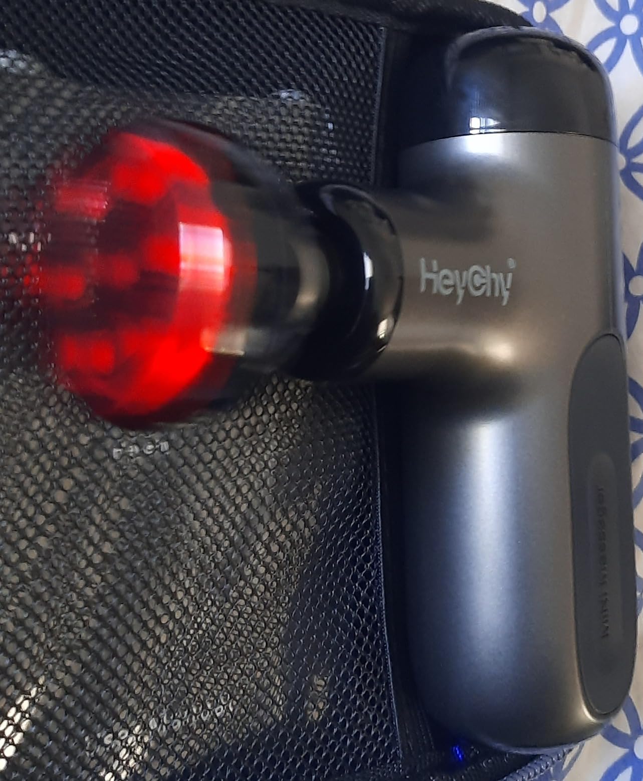 Mini Massage Gun with Heat, Deep Tissue Massage Gun, Portable Percussion Muscle Massager with 4 Massage Heads for Athletes customer photo 2