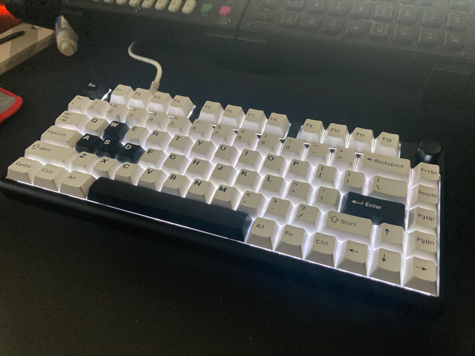 Rome PBT Double Shot Custom Keycap Set,174 Keys Black Gaming Key Caps Keycaps 60 Percent Cherry Profile Keycaps for 61/64/68/84/87/100/104/108 Mechanical Keyboard customer photo 1