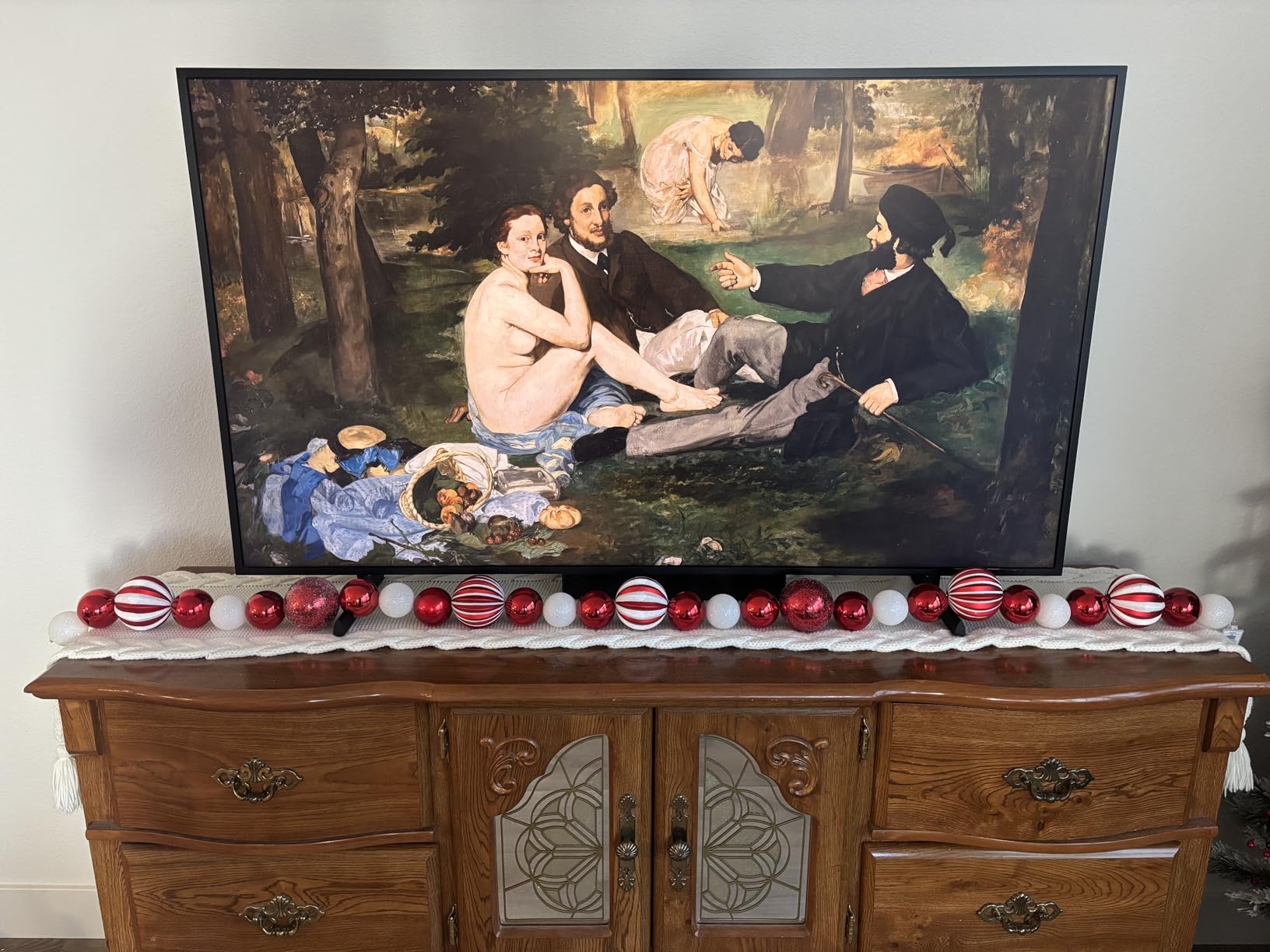 75-Inch Class QLED 4K LS03D The Frame Series Quantum HDR Smart TV w/Dolby Atmos, Art Mode, Anti-Reflection, Customizable Frame, Slim Fit Wall Mount with Alexa Built-in (QN75LS03D, 2024 Model) customer photo 1