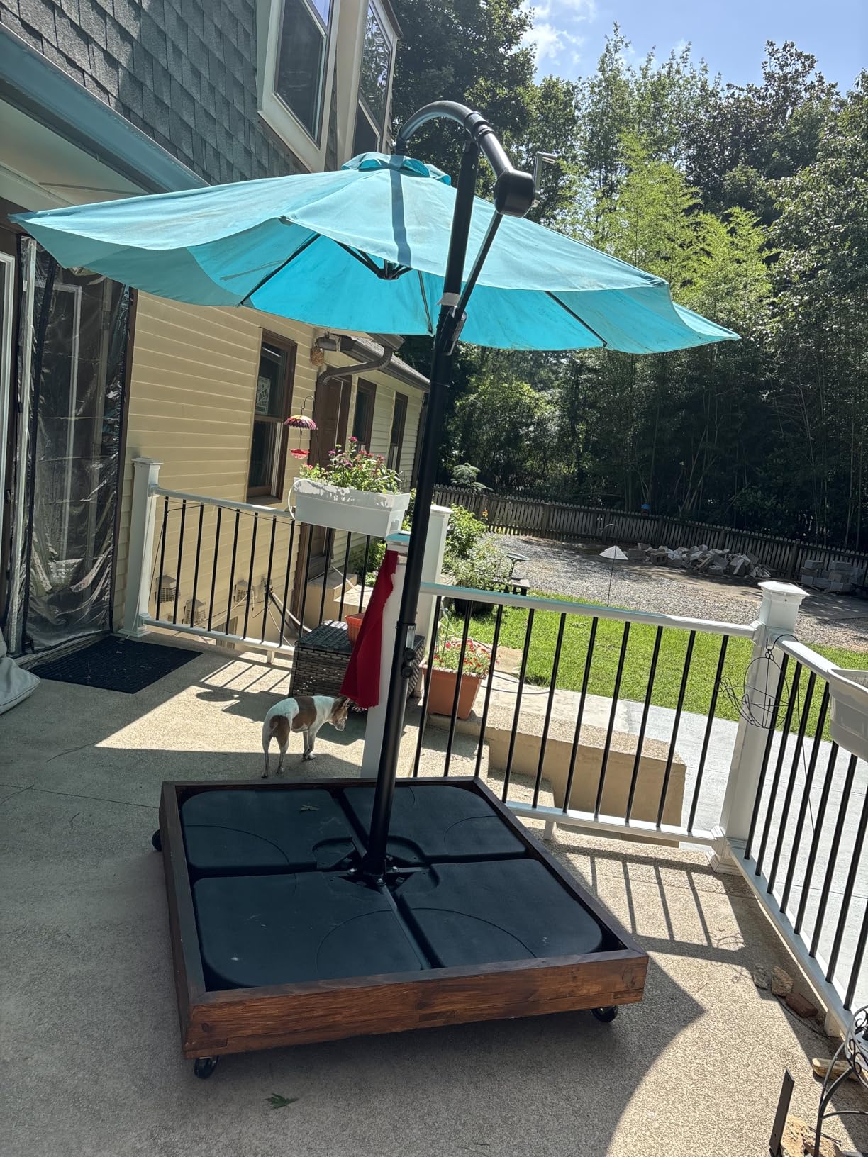 Best Choice Products 10ft Offset Cantilever Hanging Market Patio Umbrella, 8 Sturdy Ribs, Easy Adjustment - Green customer photo 2