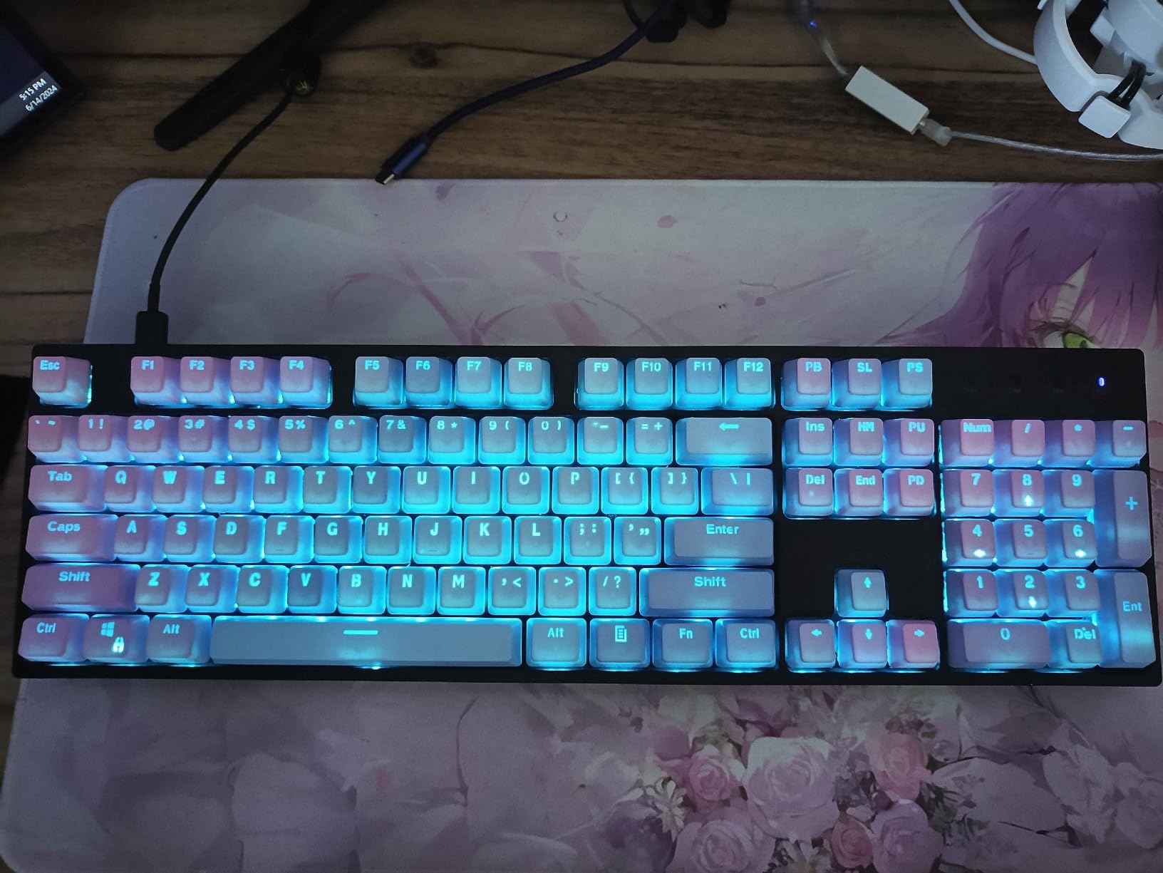 GATERON Zero Degree Fully Silent Silver Keyboard Switches, Linear 0° Dual-Rail 45g Force SMD LED Key Switches Compatible for MX Mechanical Keyboard (35) customer photo 1