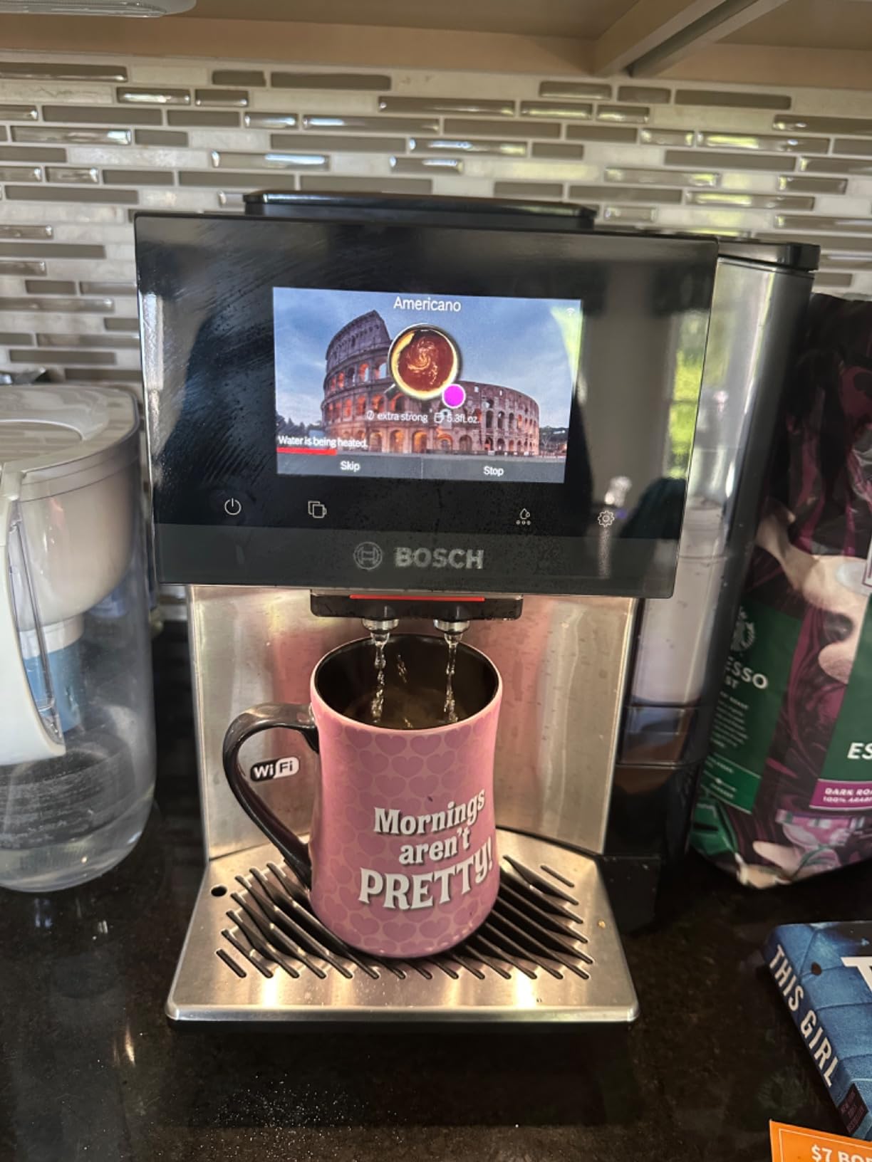 Bosch 800 Series Fully Automatic Espresso and Coffee Machine in Stainless Steel TQU60703 customer photo 1